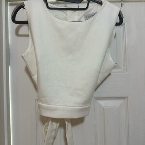 Chicwish Cream Sleeveless Tank Top